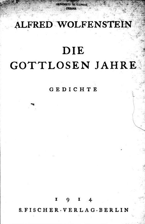 Titel der Erstauflage von 1914